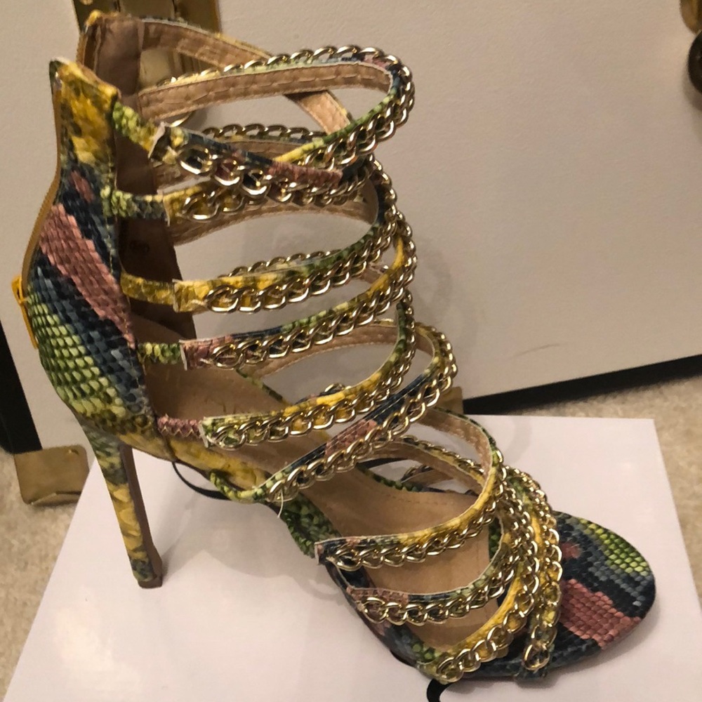 Sexy snake skin women’s colorful  heels